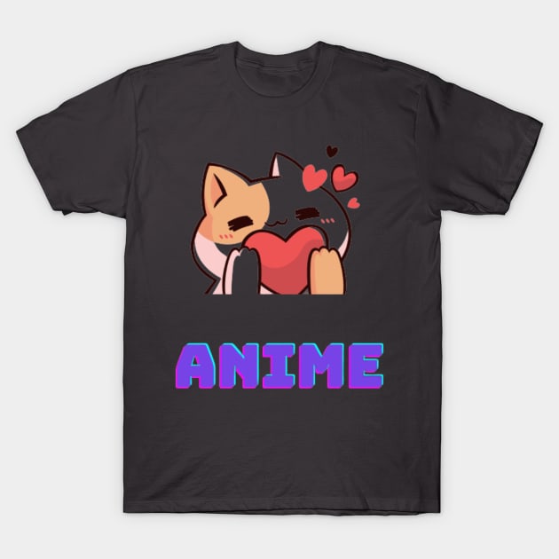 Anime Cat T-Shirt by Alemway